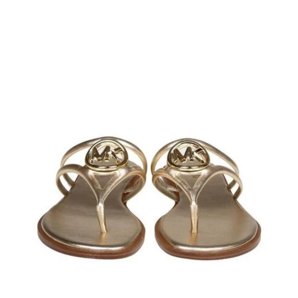 Michael Michael Kors Hampton Logo Plaque Thong Sandals